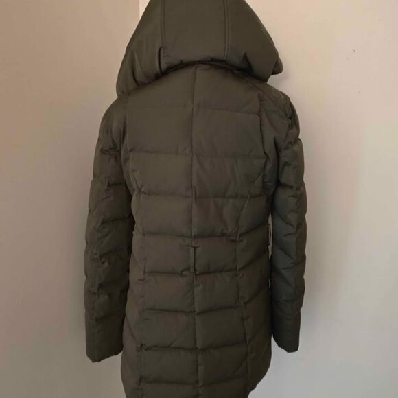Cole Haan Size Medium Down-Blend Olive Puffer Jacket - Picture 4 of 8